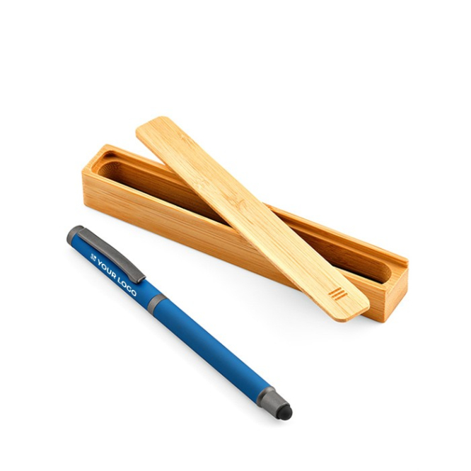 Pen van gerecycled roestvrij staal met zwarte Dokumental® inkt