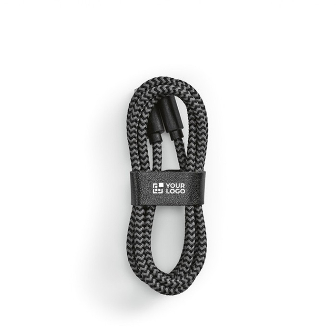 Kabel van RPET van 1 meter met twee type USB-C connectoren