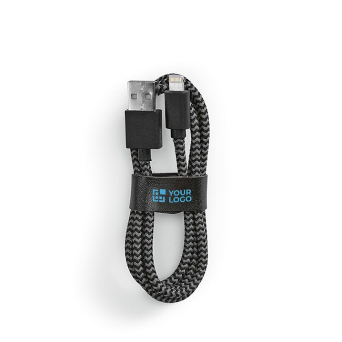 Oplaadkabel van RPET van 1 meter met USB-A en Lightning connector