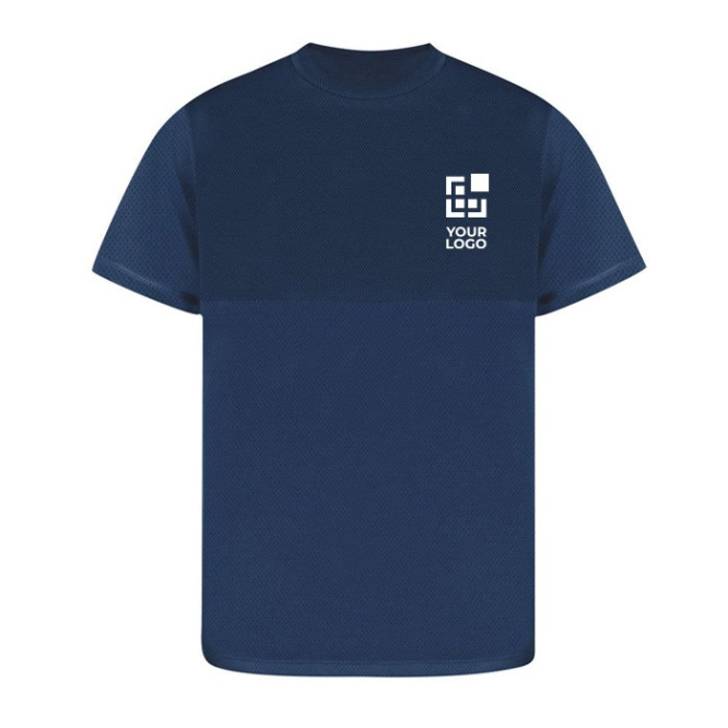 Sportshirt van 100% polyester met dubbele tint 140 g/m2