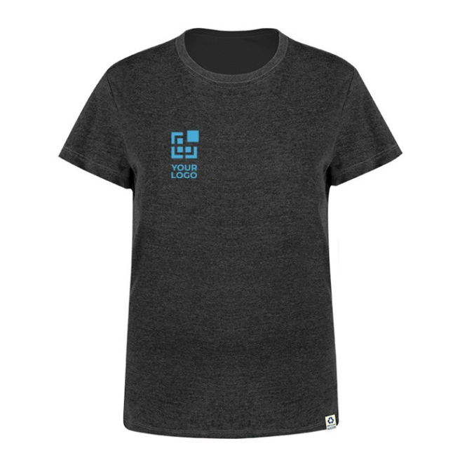 T-shirt voor vrouwen van gerecycled katoen en RPET 150 g/m2