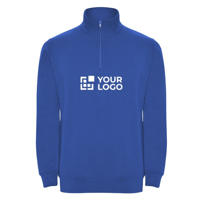 Sweatshirt van katoen en polyester met halve rits 280 g/m2 Roly