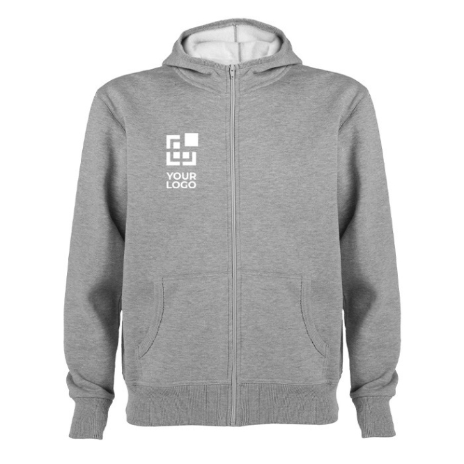 Unisex sweater van katoen en polyester met capuchon 280 g/m2 Roly