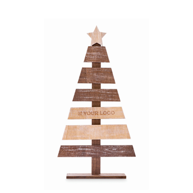 Kerstboom van hout voor decoratie, personaliseerbaar