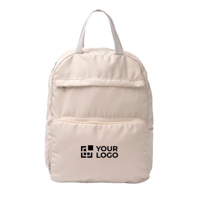 Opvouwbare rugzak van polyester en katoen met dubbele rits