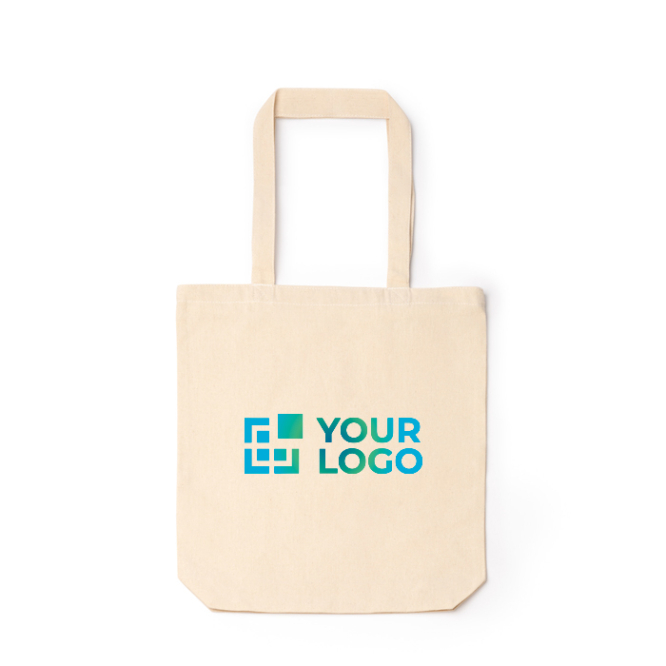 Katoenen tas met ritssluiting en bodemvouw 230 g/m²