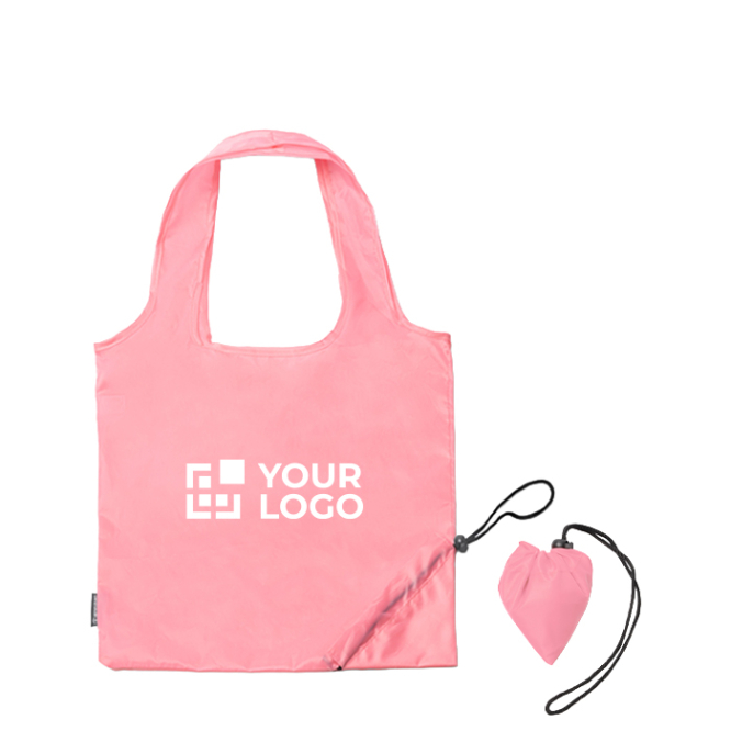 Opvouwbare boodschappentas van plastic met trekkoord