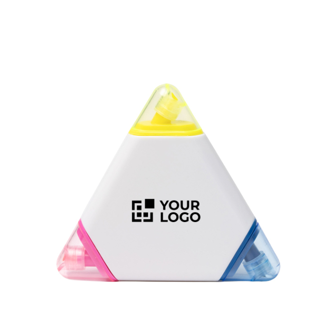 Driehoekige 3-in-1 markeerstift van kunststof