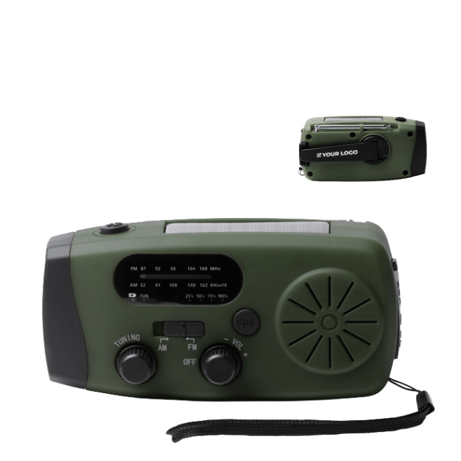 Multifunctionele noodradio met zaklamp en SOS-sirene 2000mAh