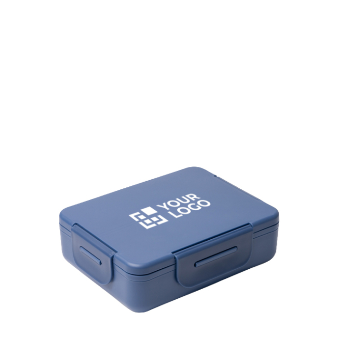 Lekvrije kunststof lunchbox met compartimenten en bestek 1L