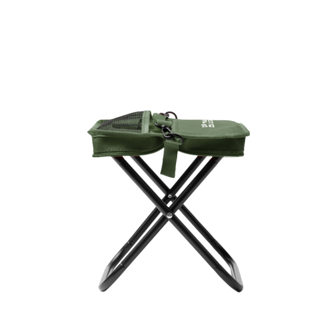 Compacte opvouwbare polyester stoel met hoes en zakken