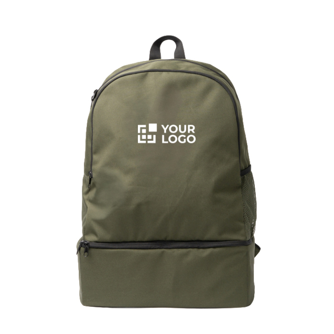 Ecologische sportrugzak met stevige schoenenvak en voorvak