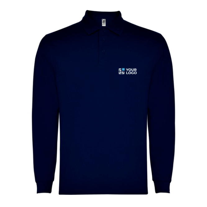 Polo met lange mouwen van polyester 220 g/m² Roly Direct Carpe 