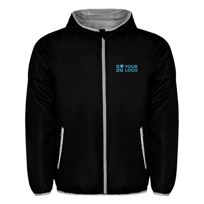 Windjack met capuchon en opvouwbaar achtervak 60 g/m² - Roly Direct 