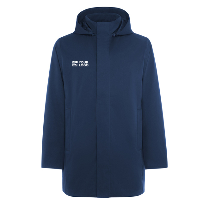 Unisex 3/4 parka met afneembare capuchon en rits Roly Direct Dome