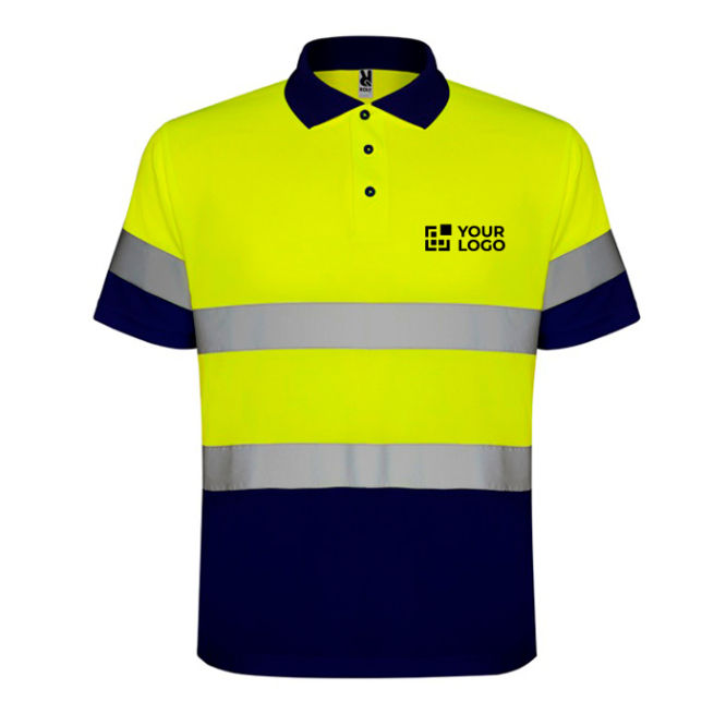 Polo met hoge zichtbaarheid van polyester 170 g/m² Roly Polaris 