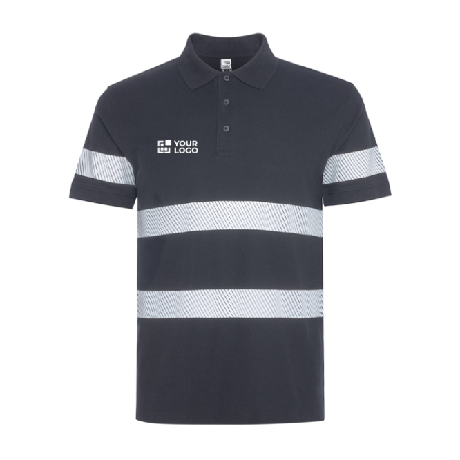 Unisex polo met korte mouwen en hoge zichtbaarheid 220 g/m2