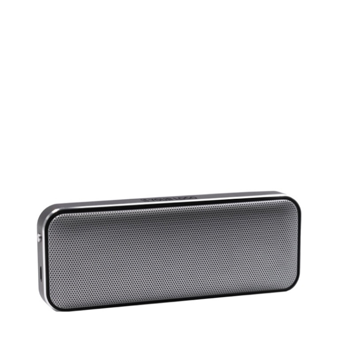 Slanke draadloze speaker van aluminium en suède, BrandCharger, 10W