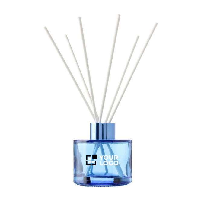 Glazen diffuser met verschillende geuren en 6 rotanstokjes, 100 ml
