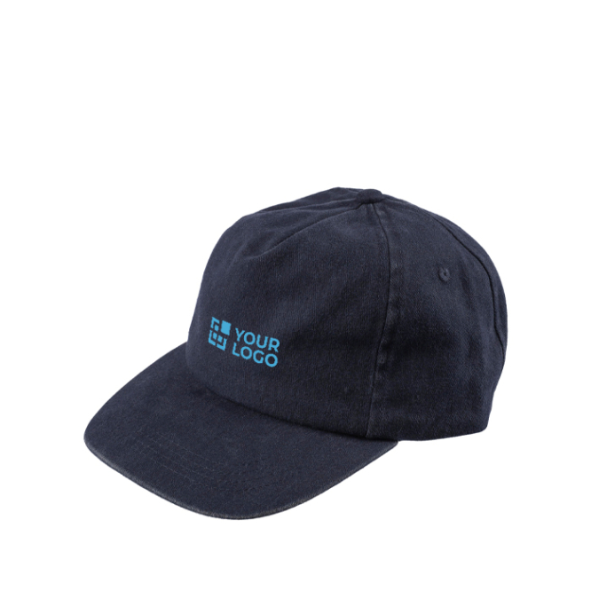 5-panel pet in diverse kleuren met stonewashed effect 240 g/m2