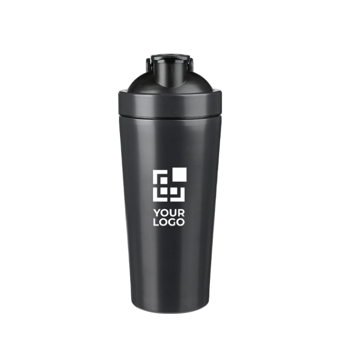 Shaker van gerecycled roestvrij staal met metalen mengbal 750ml