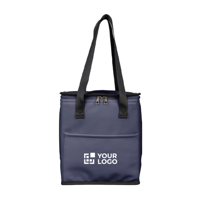 Koeltas van synthetisch leer met lange hengsels en voorvak 9L