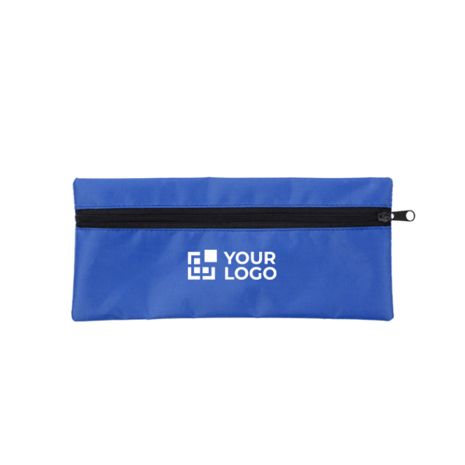 Klassieke rechthoekige etui van polyester met zwarte rits