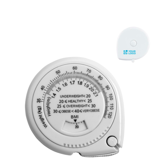 Meetlint met remknop en gewichtsaanduiding, 1,5 meter
