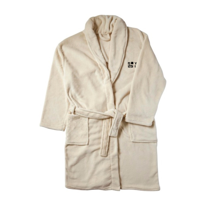 Fleece badjas met 2 voorzakken, one size