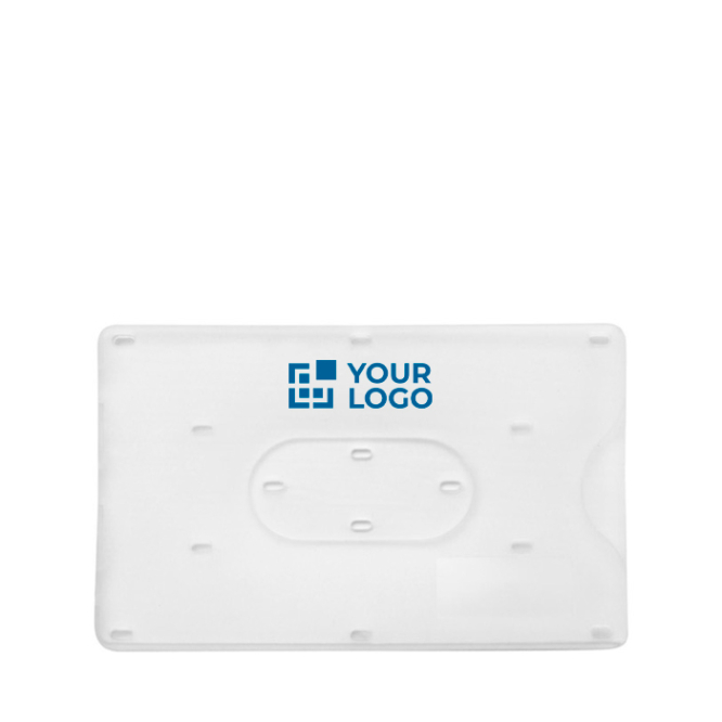 Transparante plastic badgehouder voor één kaart