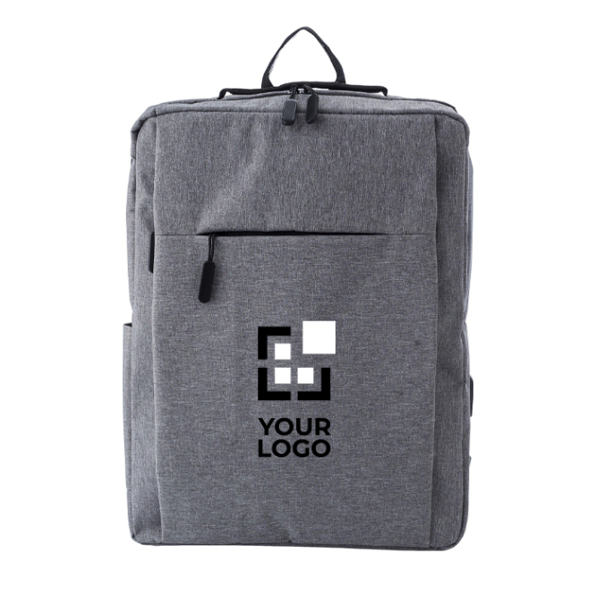Polyester rugzak voor laptop 15'' met USB - Activewear