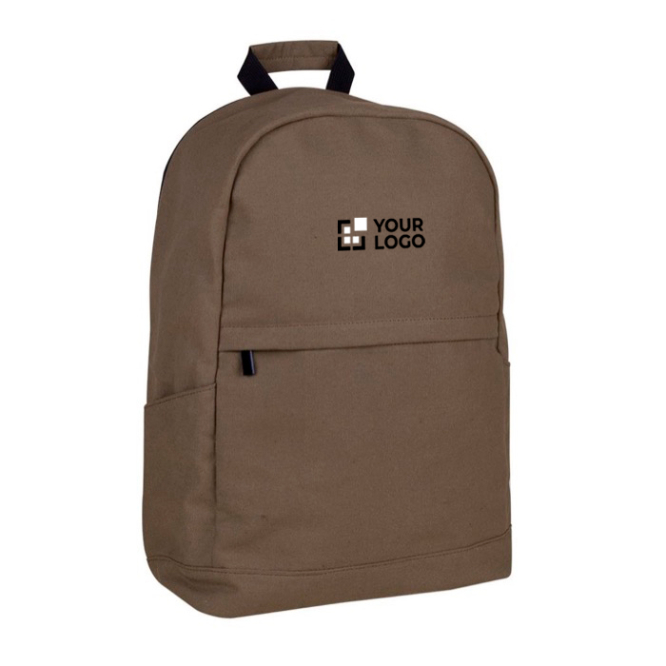 Klassieke laptoptas van katoen met zijvakken 15 inch