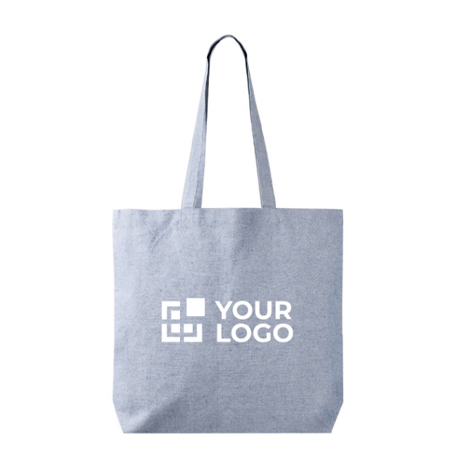 Tote bag van katoen en polyester met lange hengsels 220 g/m2