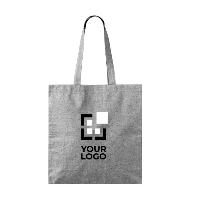 Tote bag van katoen en polyester met jaspé afwerking 240 g/m2