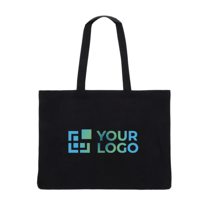 Tas van gerecycled katoen met lange hengsels 140g/m²