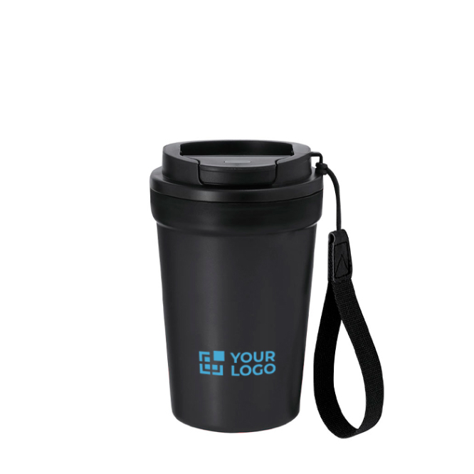 Beker met frosted afwerking, lekvrij deksel en dispenser, 360 ml