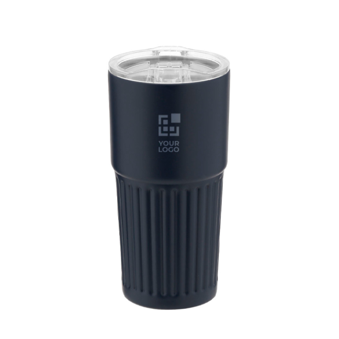 Gerecyclede roestvrijstalen beker met reliëfdesign, 500 ml