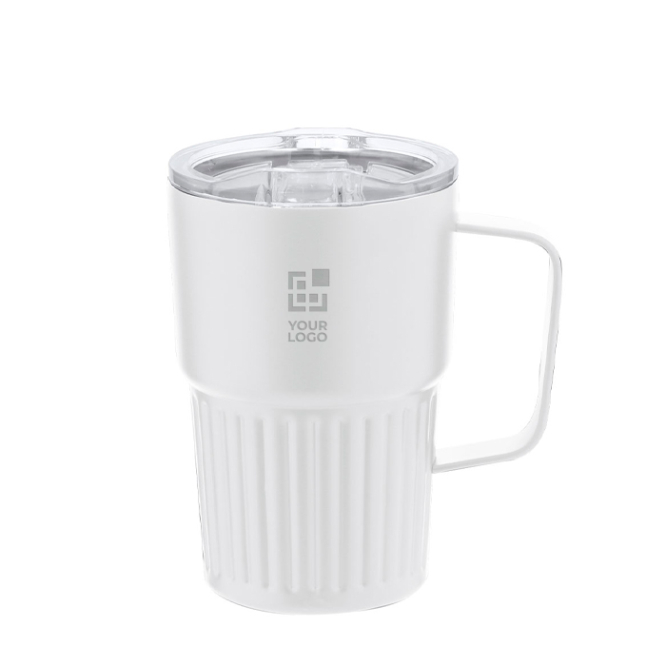 Gerecyclede roestvrijstalen thermosbeker met reliëfdesign, 400 ml