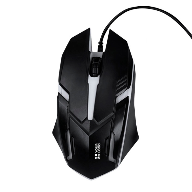 Verlichte USB-muis met LED-licht, ideaal voor gamers
