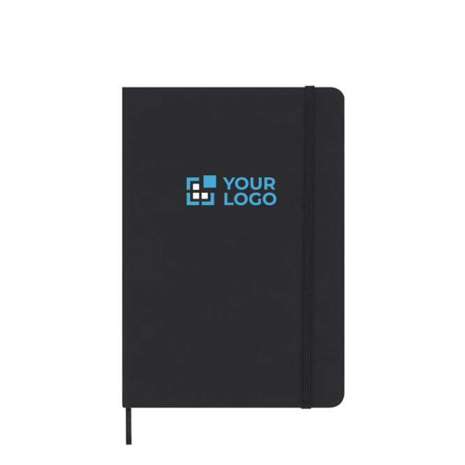 A5 notitieboek met blanco pagina’s en maandplanner in het Engels