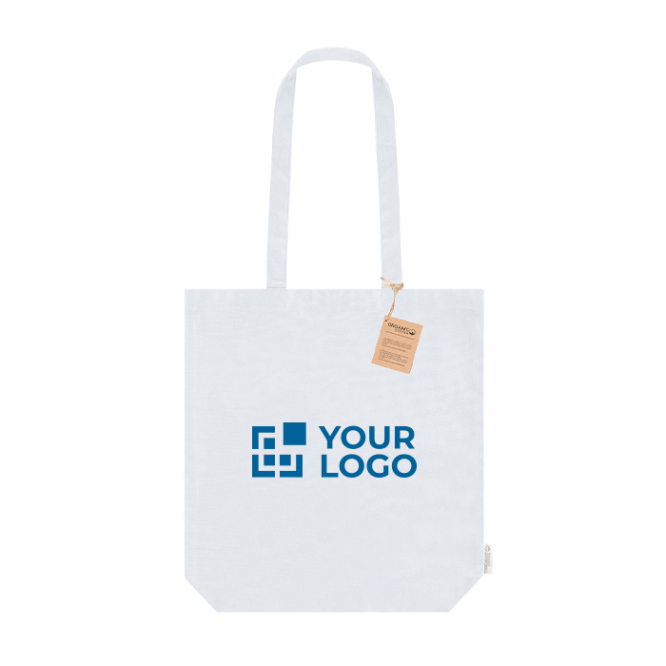 Biokatoenen tas met bodemvouw en stevige hengsels 270 g/m²