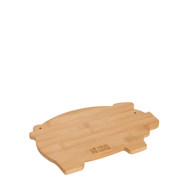 Bamboe keukenplank in vorm van varken en ophanggat