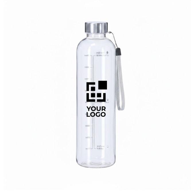 BPA-vrije sportfles van plastic met hydratatiemarkering 1L