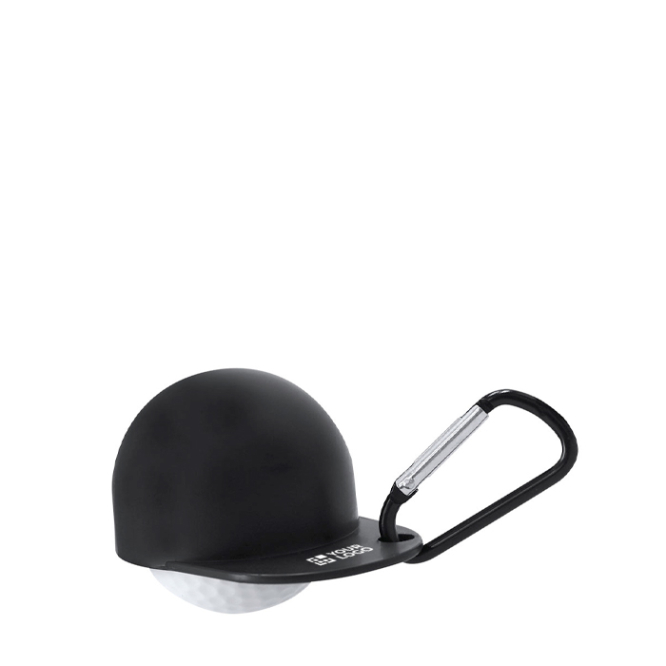 Sleutelhanger met karabijnhaak en golfpetdesign met bal