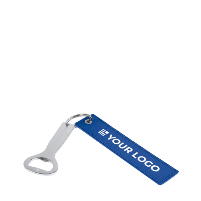 Sleutelhanger met flesopener met polyester band