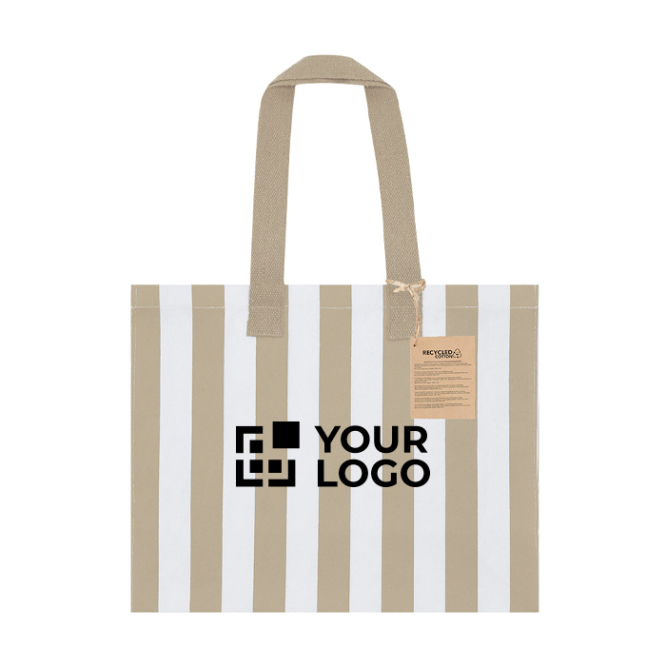 Gerecyclede katoenen tas met vouwbodem en hengsels 310 g/m²