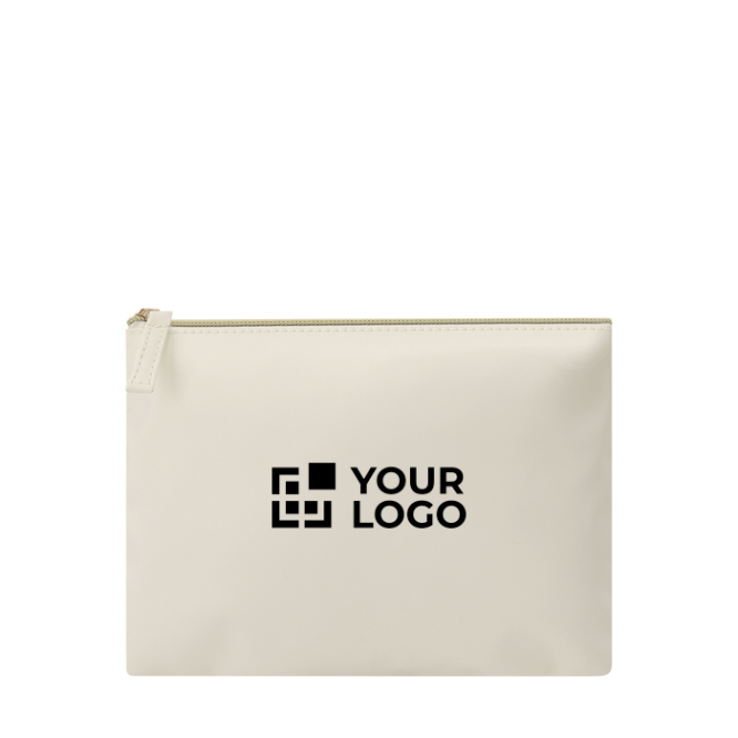 Toilettas van kunstleer met ritsvak