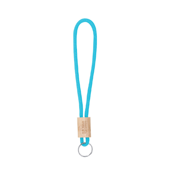 Sleutelhanger met polyester koord in kleuren met versteller