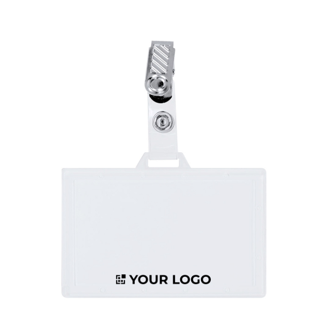 Bbadgehouder met metalen clip en afneembare sluiting