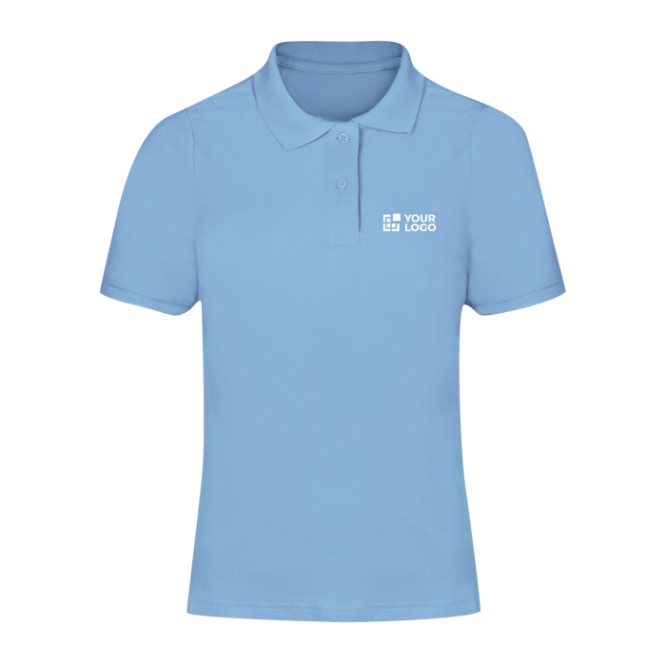 Damespolo met korte mouwen van 100% katoen piqué 180 g/m²